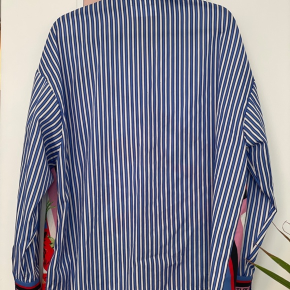 Versace Jeans Couture - Button-Front Striped Rose Shirt - Picture 10 of 14